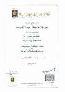 Manipal certificate